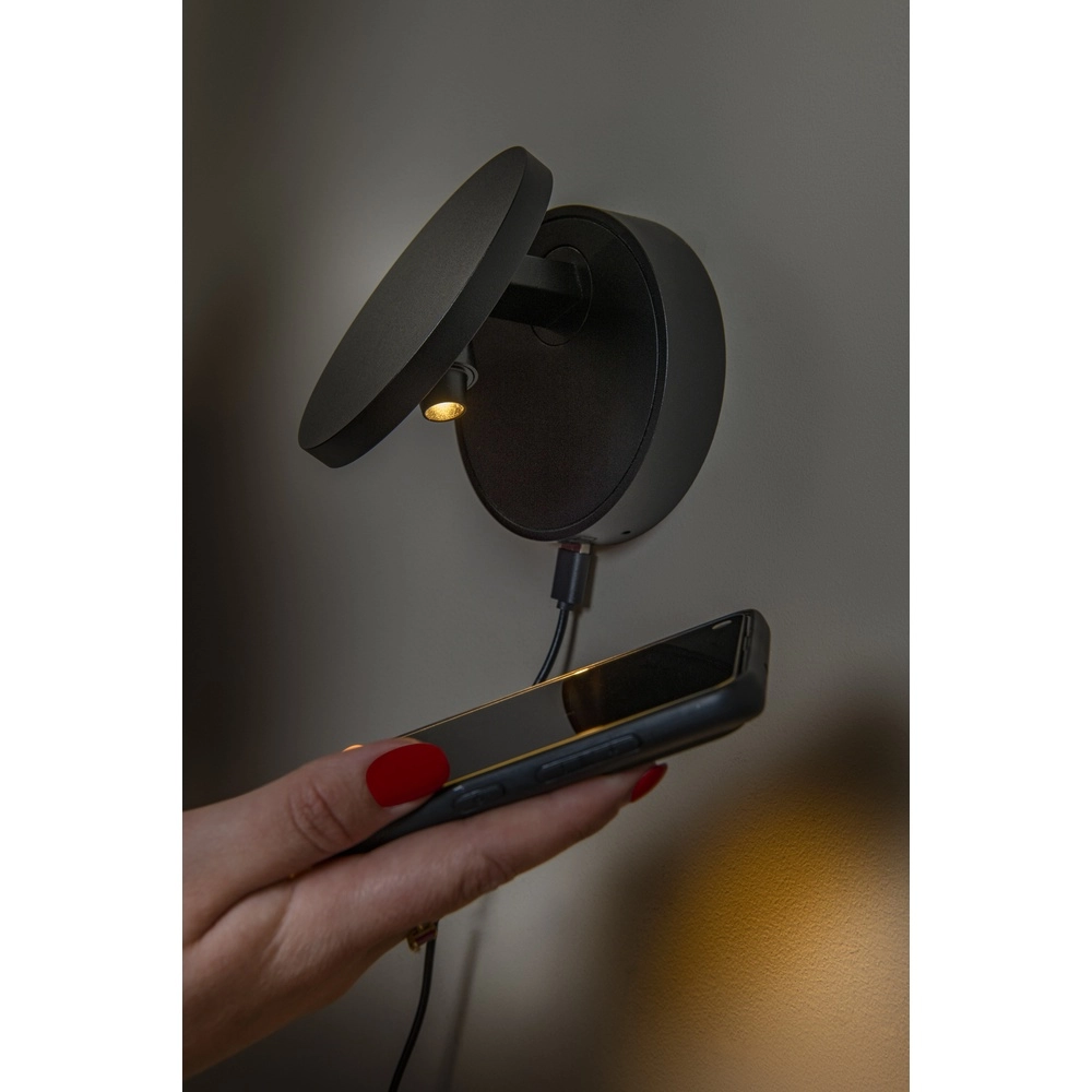Design-Wandlampe Ufor Schwarz Premium by Lucide 5411212570116