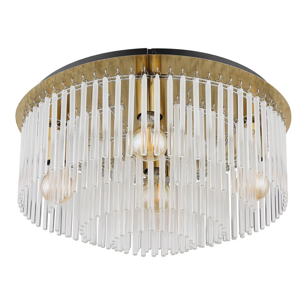 Goldene Deckenleuchte Gorley mit Glas Ø 50cm Globo 9007371458806