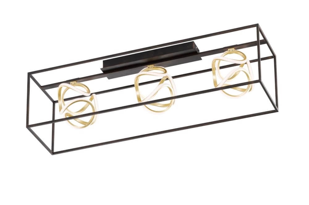 Designer-Deckenleuchte Gesa schwarz mit gold