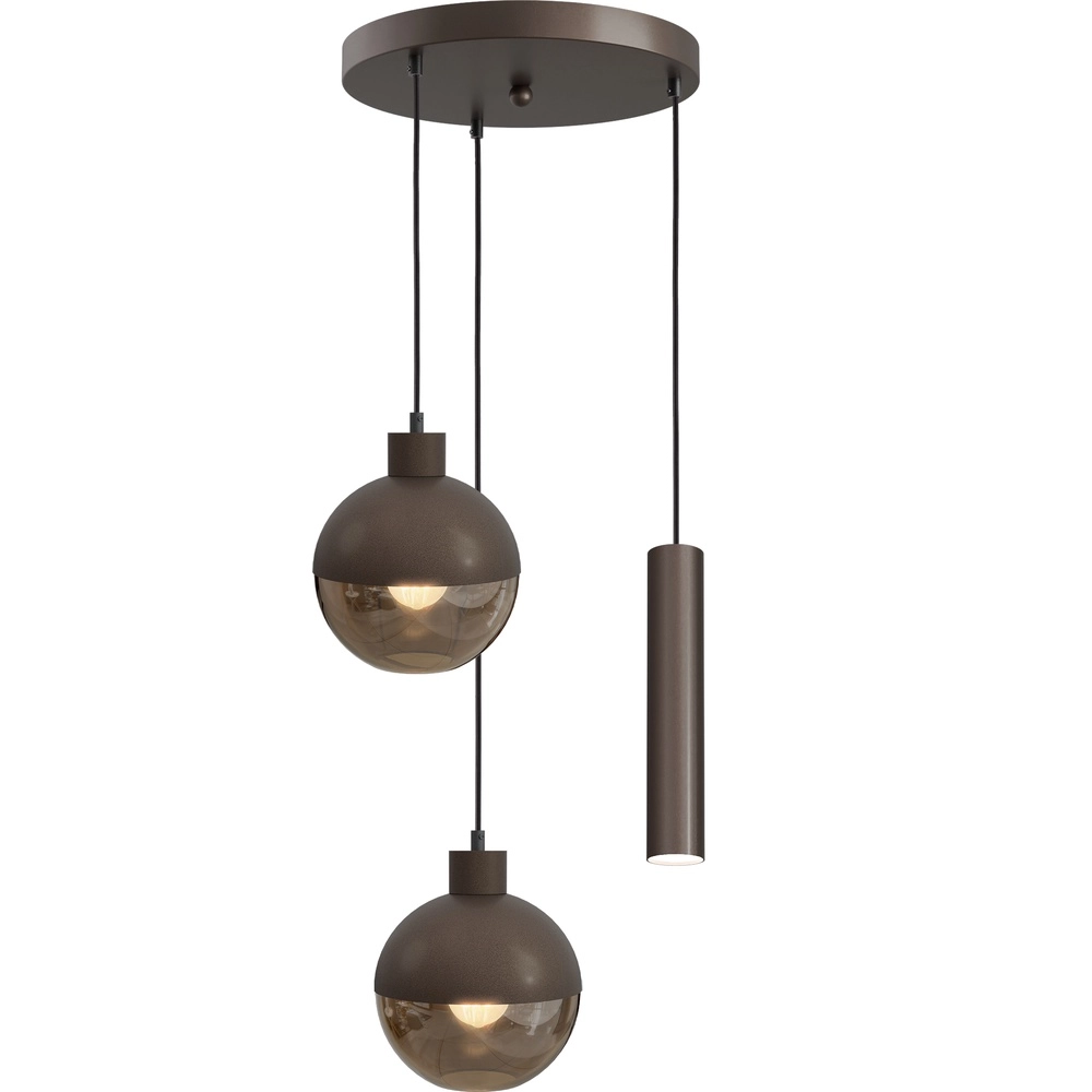 3-Licht Pendellampe Opera Ø 35 cm Kakao
