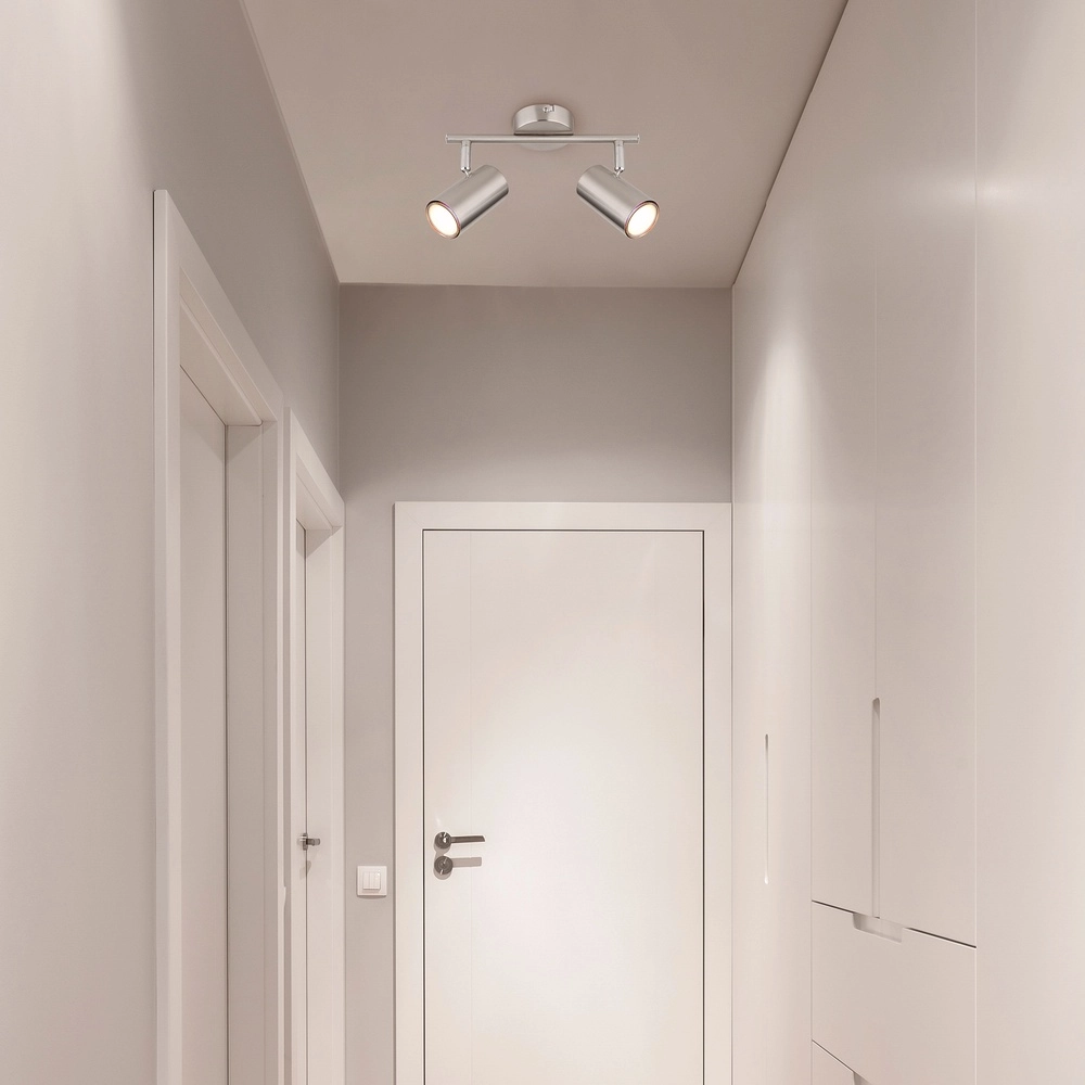2-Licht Deckenlampe Allvi Nickel Globo 9007371457762