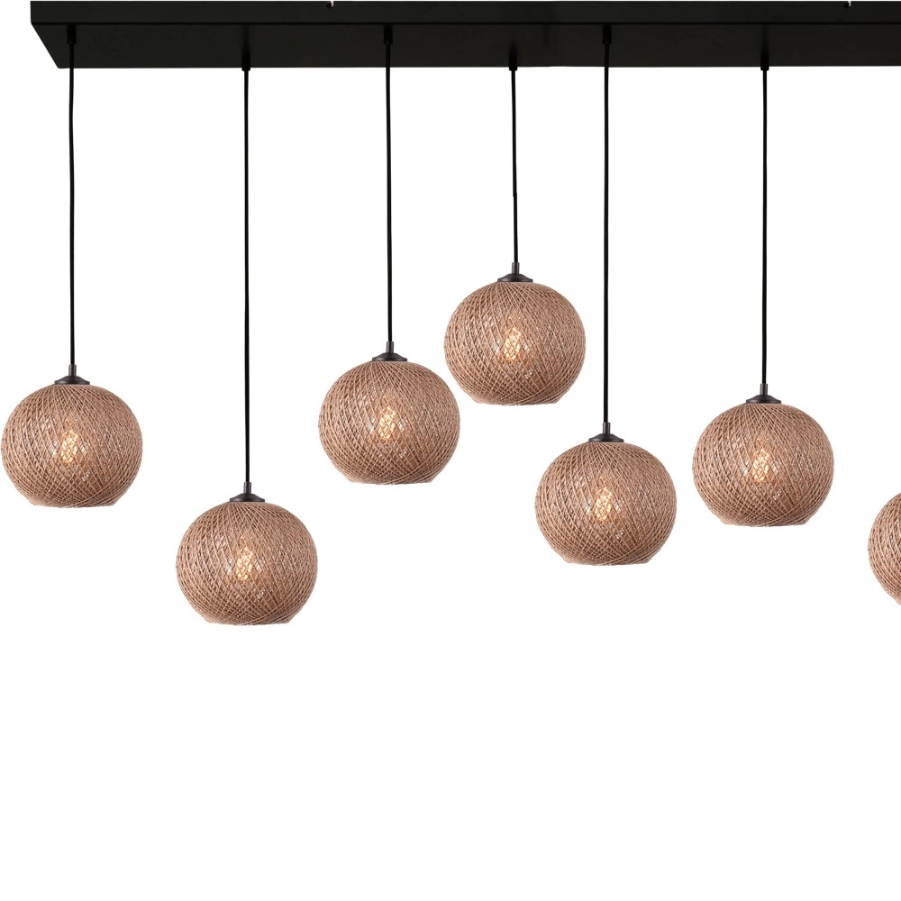 8-Licht Pendellampe Corda Rattan Ø 20cm Masterlight 8718121353715
