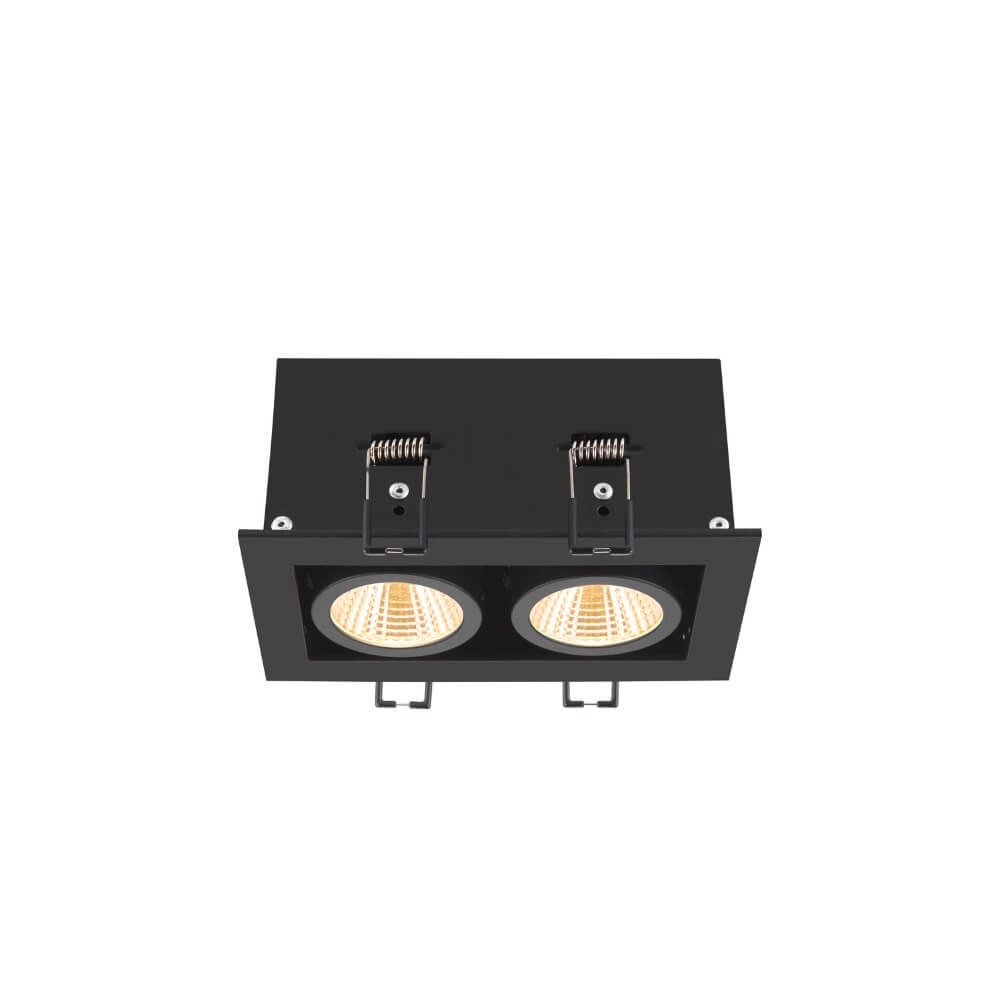 Quadratischer LED-Einbaustrahler Kadux Double 2x LED - schwarz - 3000K SLV 4024163279109