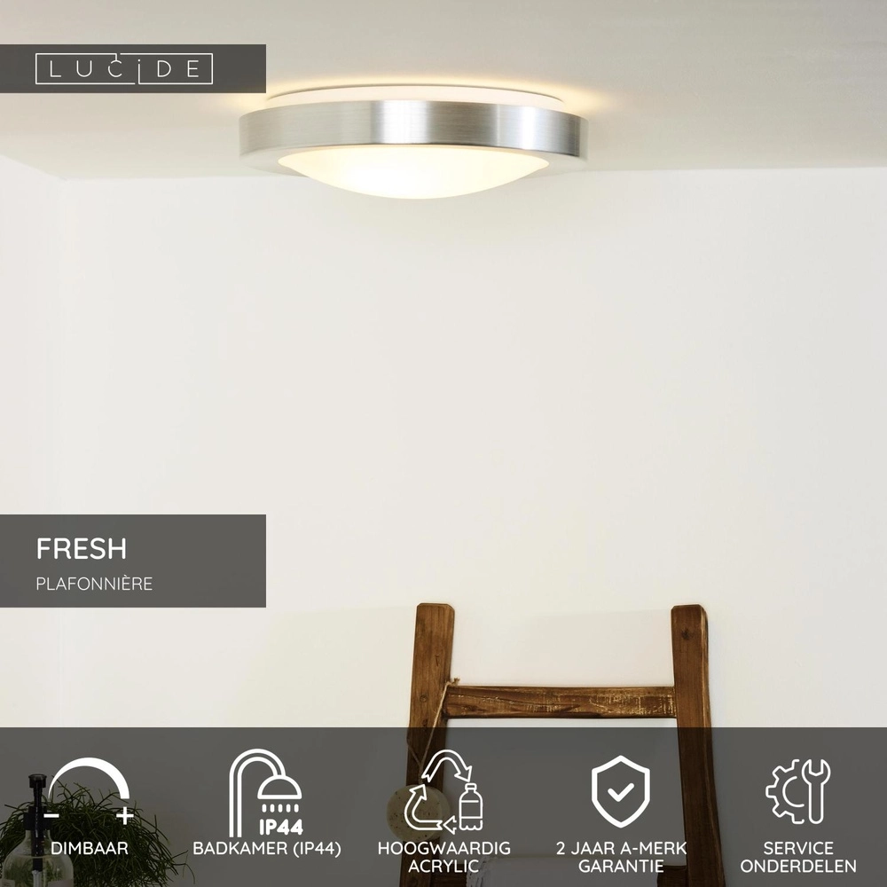 Deckenlicht Fresh Ø 35cm Chrom Lucide 5411212790538