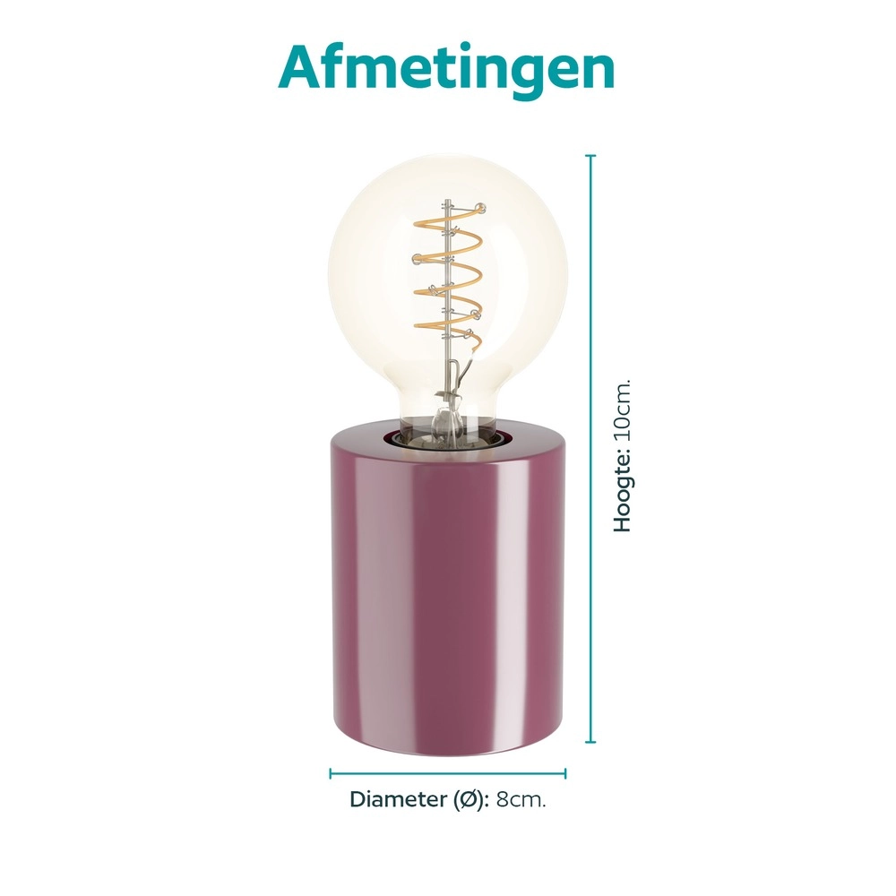 Tischlampe Murama Burgunderrot