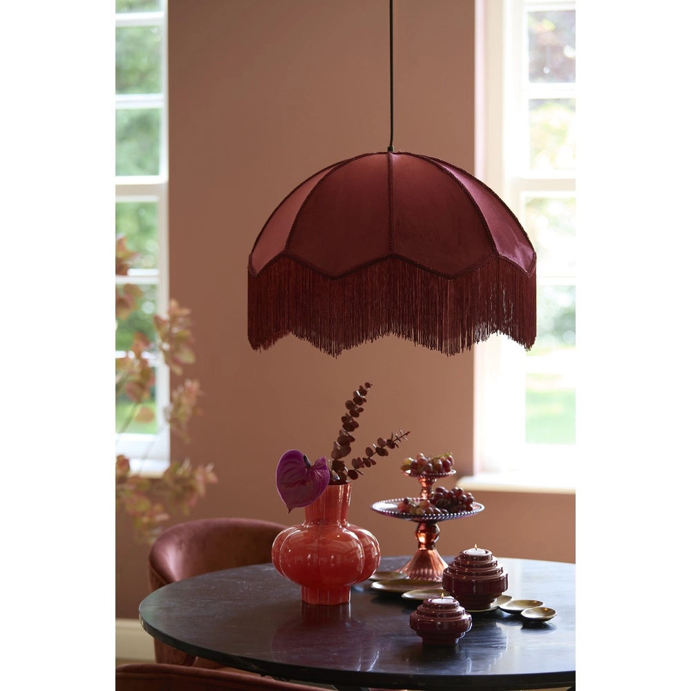 Pendellampe Malacia Ø 50cm – Samt-Bordeaux Light & Living 8717807759278
