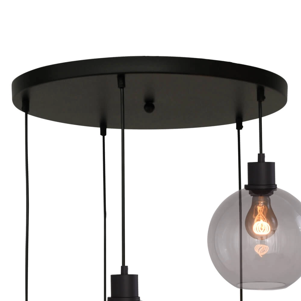 Vide-Hängelampe Lazise 5x Ø 20cm schwarz Masterlight 8718121303550