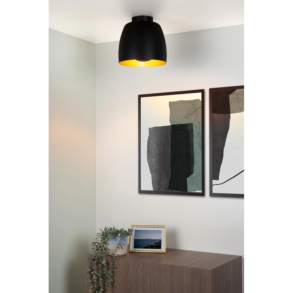 Deckenlampe Nolan Ø 24 cm schwarz Lucide 5411212302854