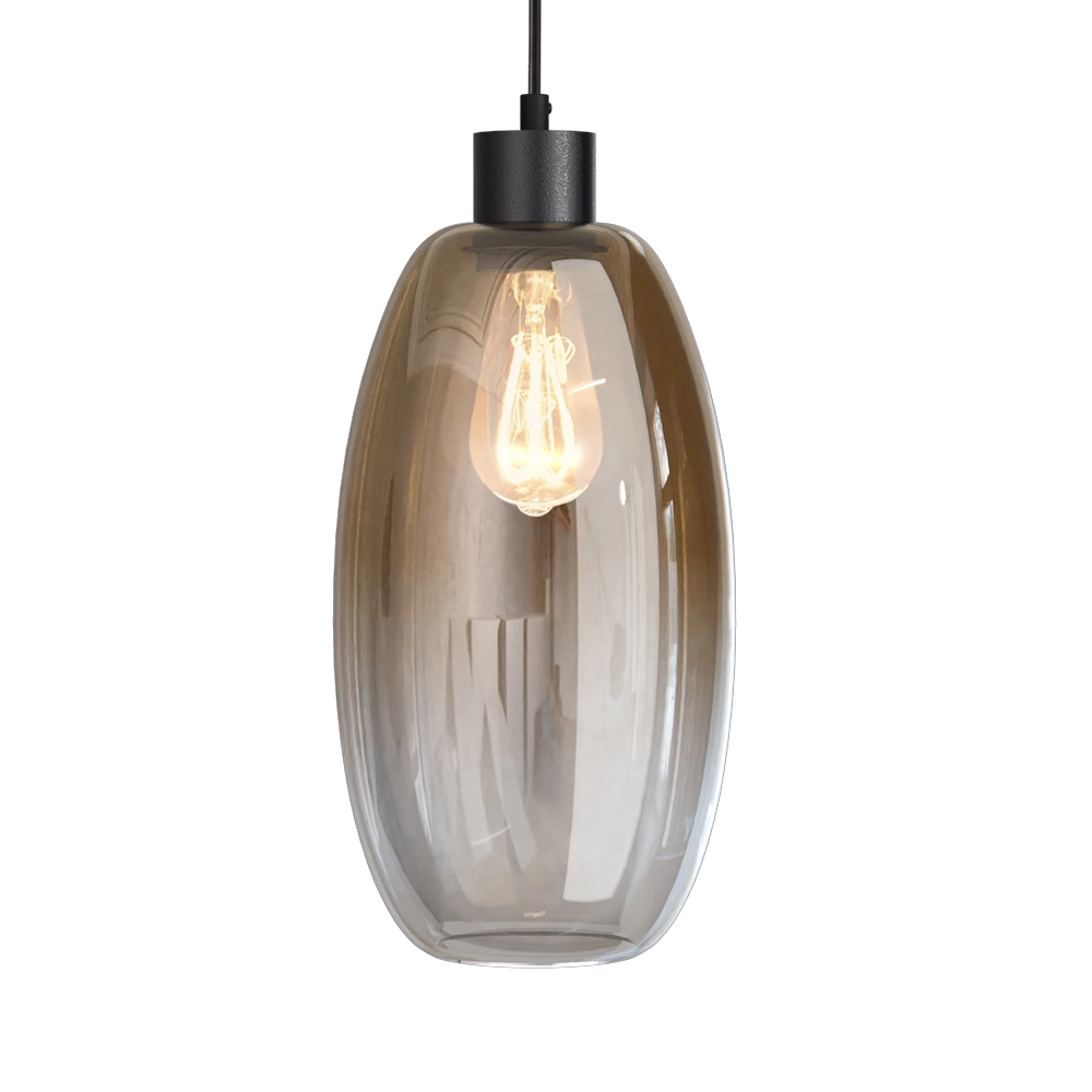 Glas-Pendellampe Olive 3x Ø 18,5 cm – schwarz Masterlight 8718121397689