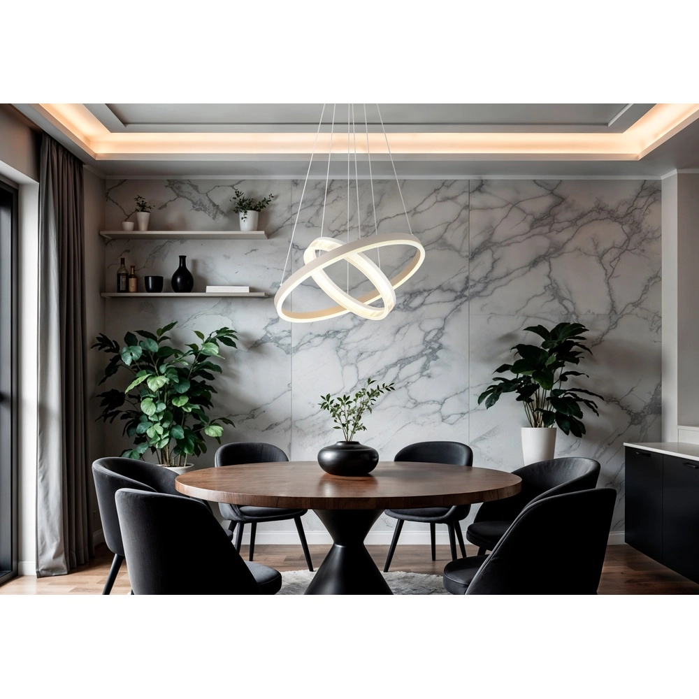 Moderne Pendelleuchte Zara sandbraun Ø 50cm Globo 9007371573073