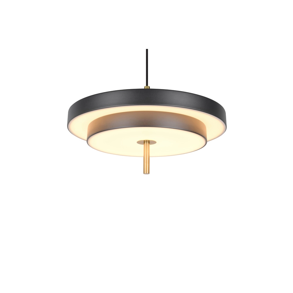 Design-Pendelleuchte Keaton schwarz mit gold Ø 40cm Trio 4017807653366