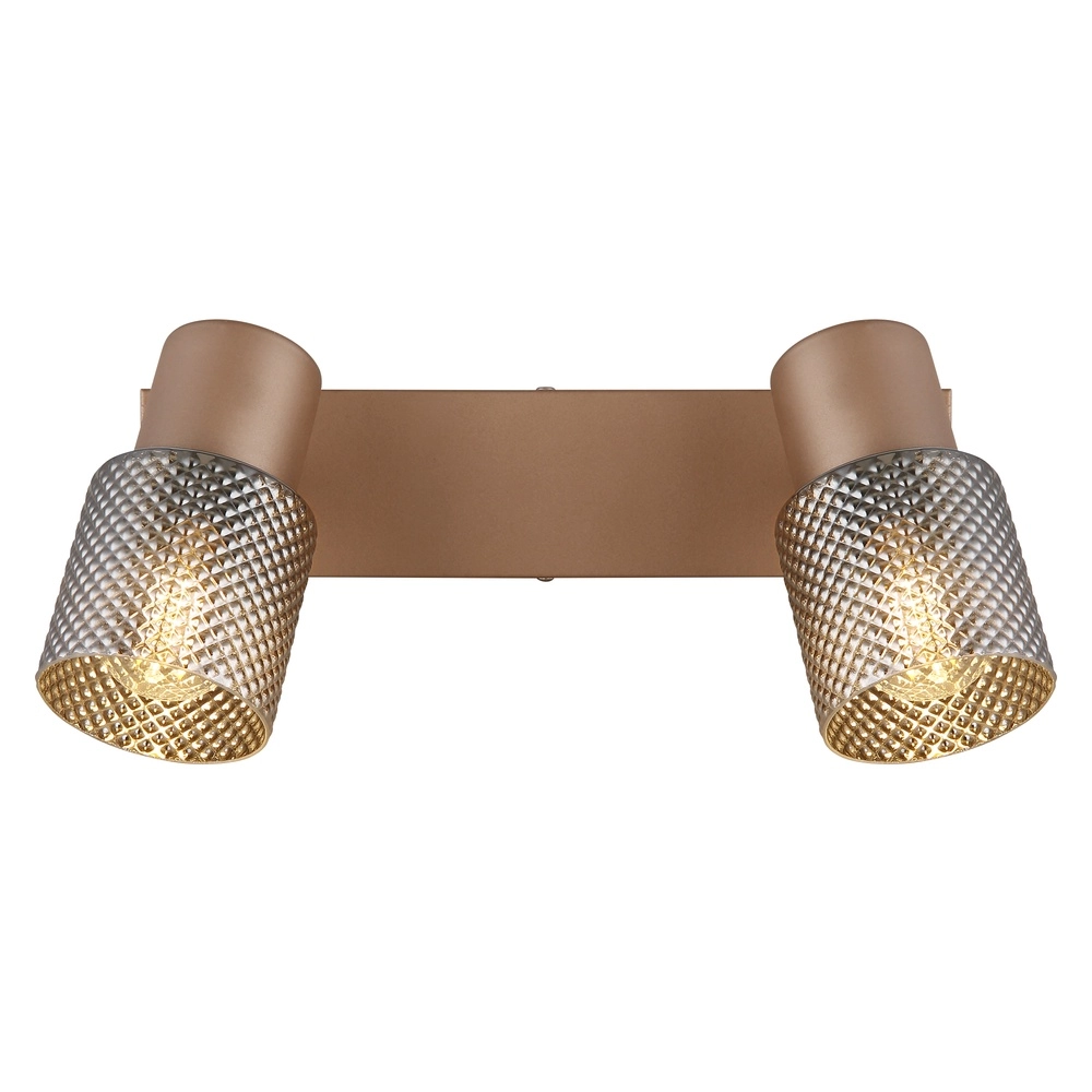Deckenlampe Satella 2-helles Kaffeebraun Globo 9007371474561
