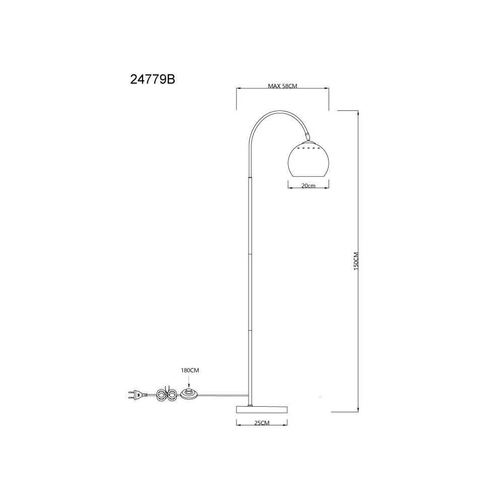 Design-Stehlampe Benno Schwarz Globo 9007371513932