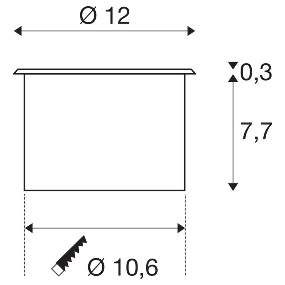 Großer LED-Bodenstrahler Dasar Flat warmweißes Licht SLV 4024163262071