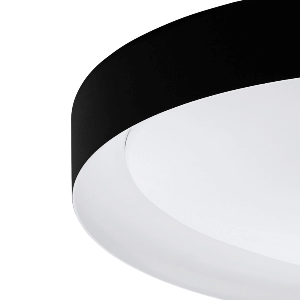 Schwarze Deckenlampe Laurito Ø 49cm Eglo 9002759997830