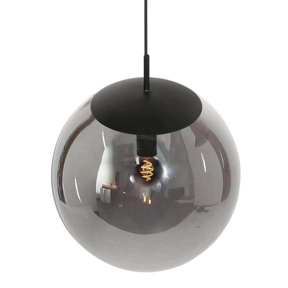 Pendelleuchte Bollique schwarz mit Rauchglas Steinhauer 8712746177558