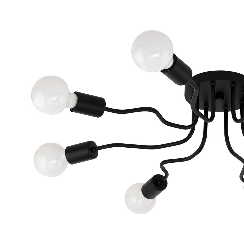 Schwarze Deckenleuchte Orazio spider Eglo 9002759979843