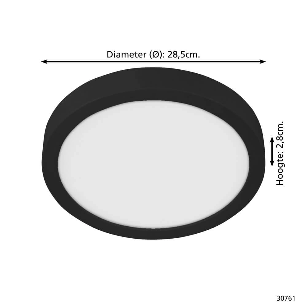 LED-Deckenleuchte Fueva 5 4000K Schwarz Eglo 9002759307615