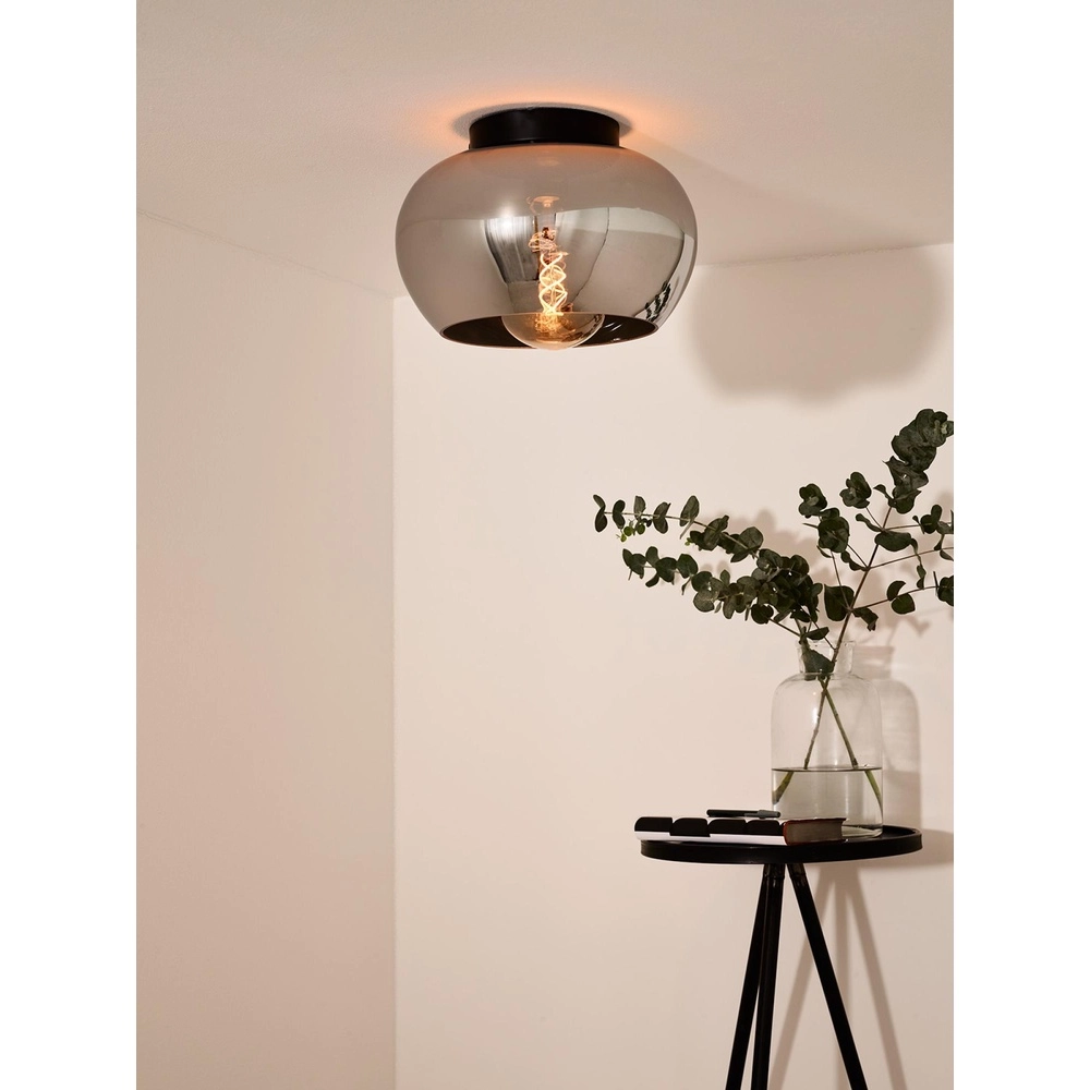 Deckenlampe Judi Schwarz mit Rauchglas Lucide 5411212451002