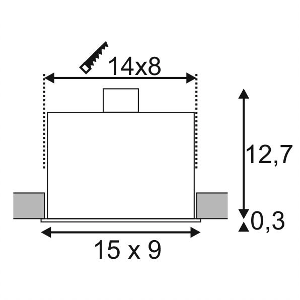 Einbaustrahler Kadux 2 GU10 9cm weiß SLV 4024163151498