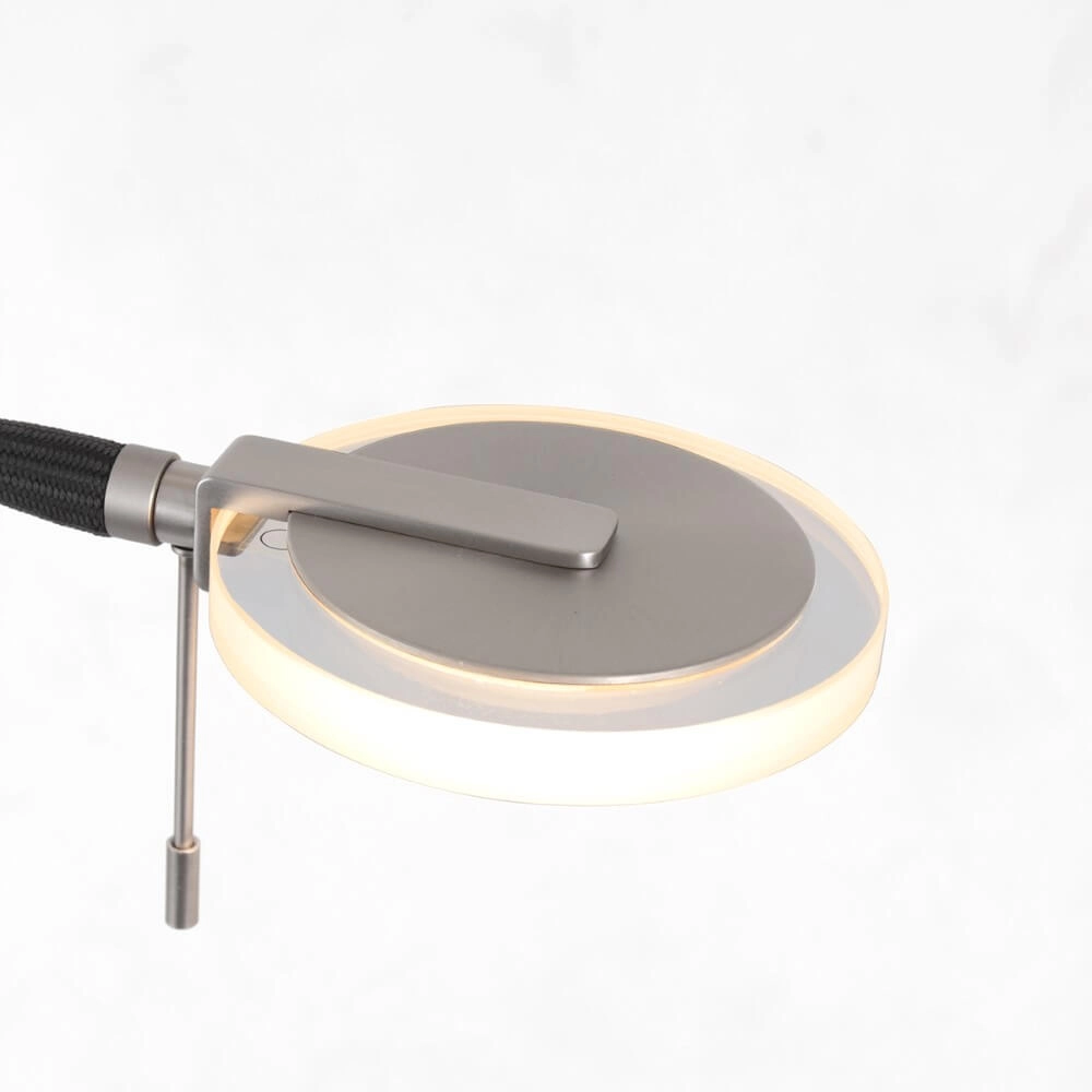 LED-Leselampe 2-flammig Turound 40 W – 2200–4000 K – 187 cm Edelstahl-Klarglas Steinhauer 8712746134797