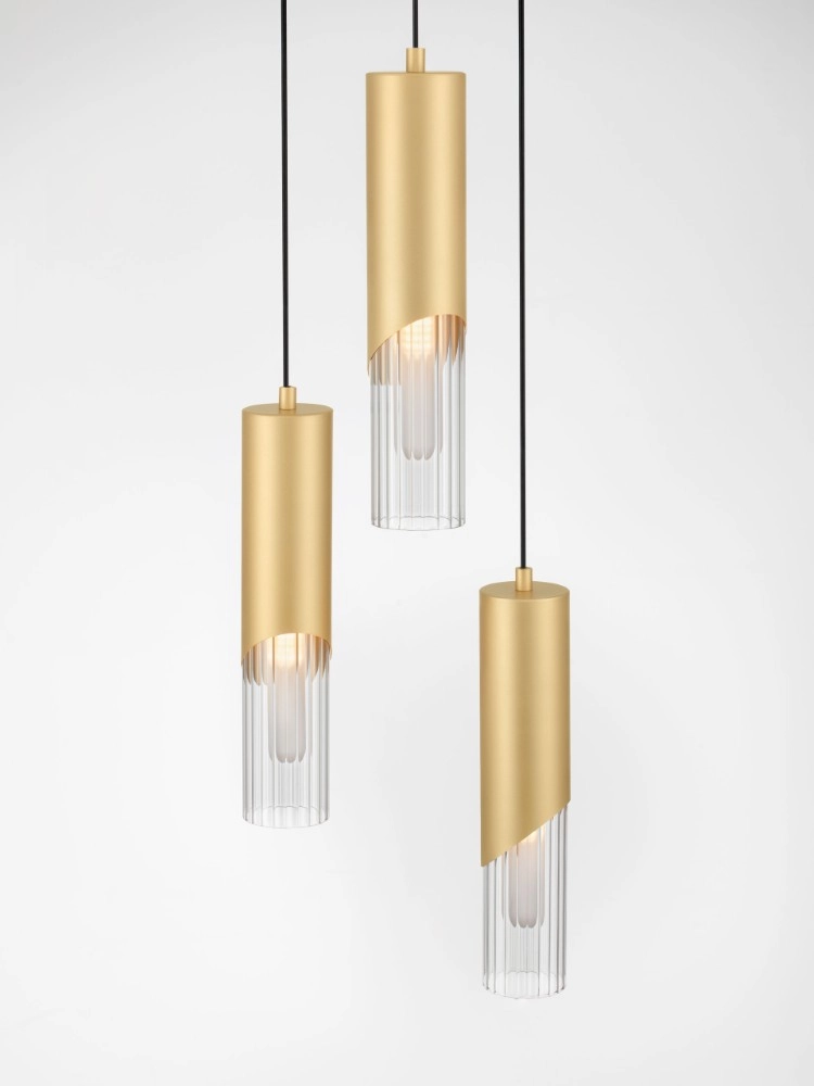 Design-Pendellampe Modesto Ø 25cm goldene 3-Licht Lyora 5212063501447