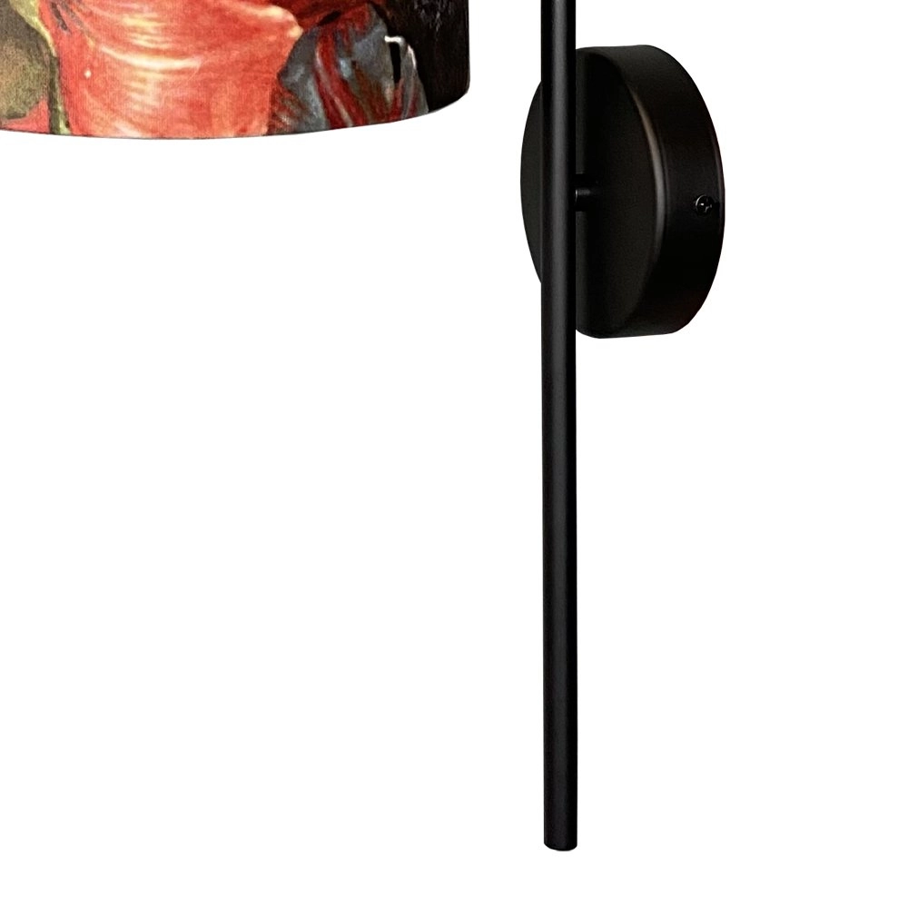 Schwarze Wandlampe Venus mit Blumenlampenschirm Masterlight 8718121251257