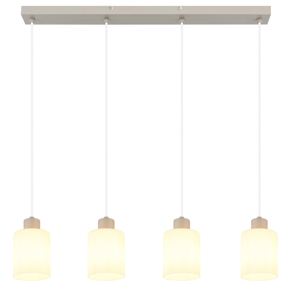 4-flammige Pendelleuchte Trent sandbraun Globo 9007371575978