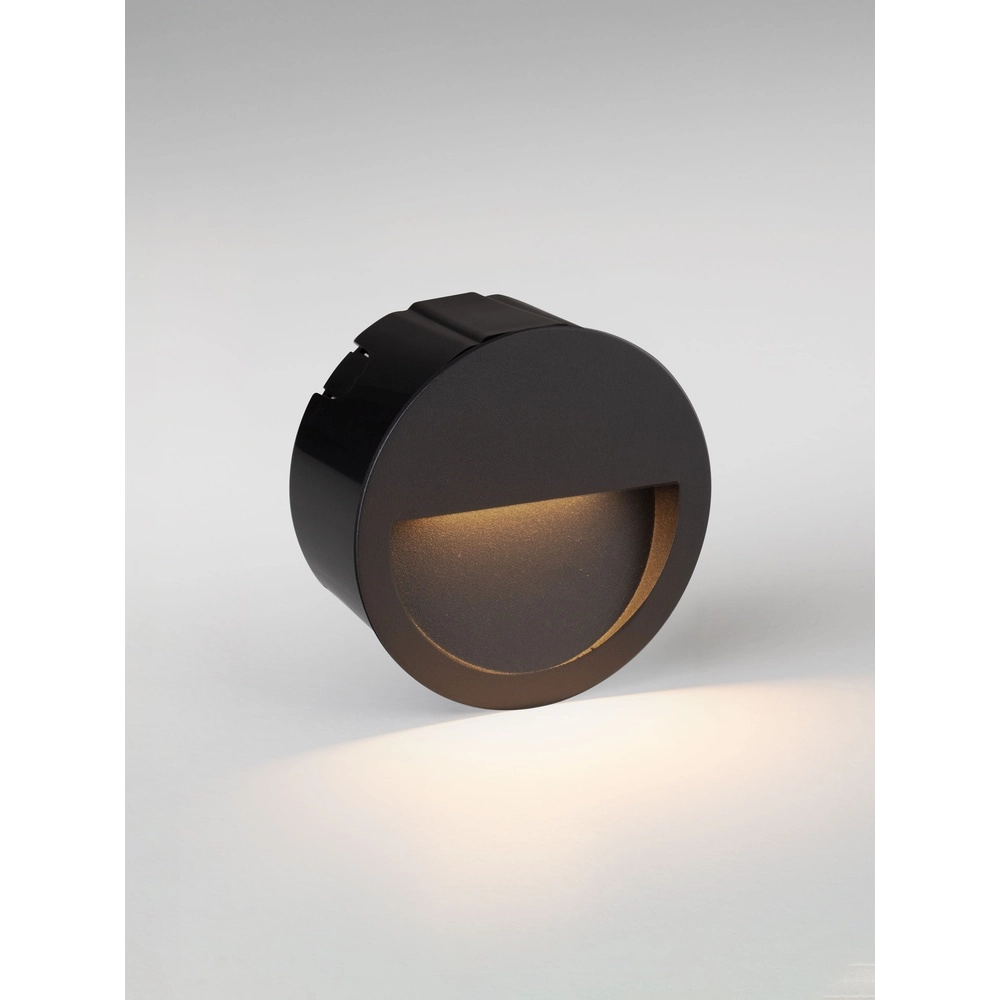 Runde Einbauwandlampe Sete Schwarz Lyora 5212017497987