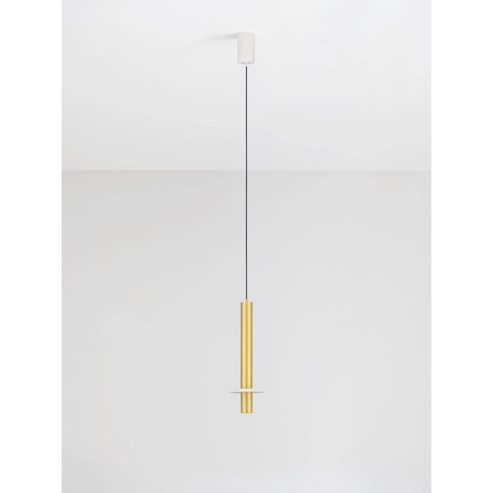 Design-Pendellampe Noemi Gold mit weißem Ø 11 cm Lyora 5212063503304