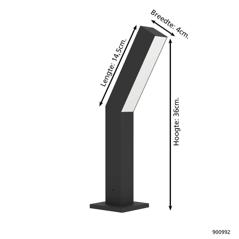 Design-Stehlampe Ugento schwarz 36cm Eglo 9008606298181