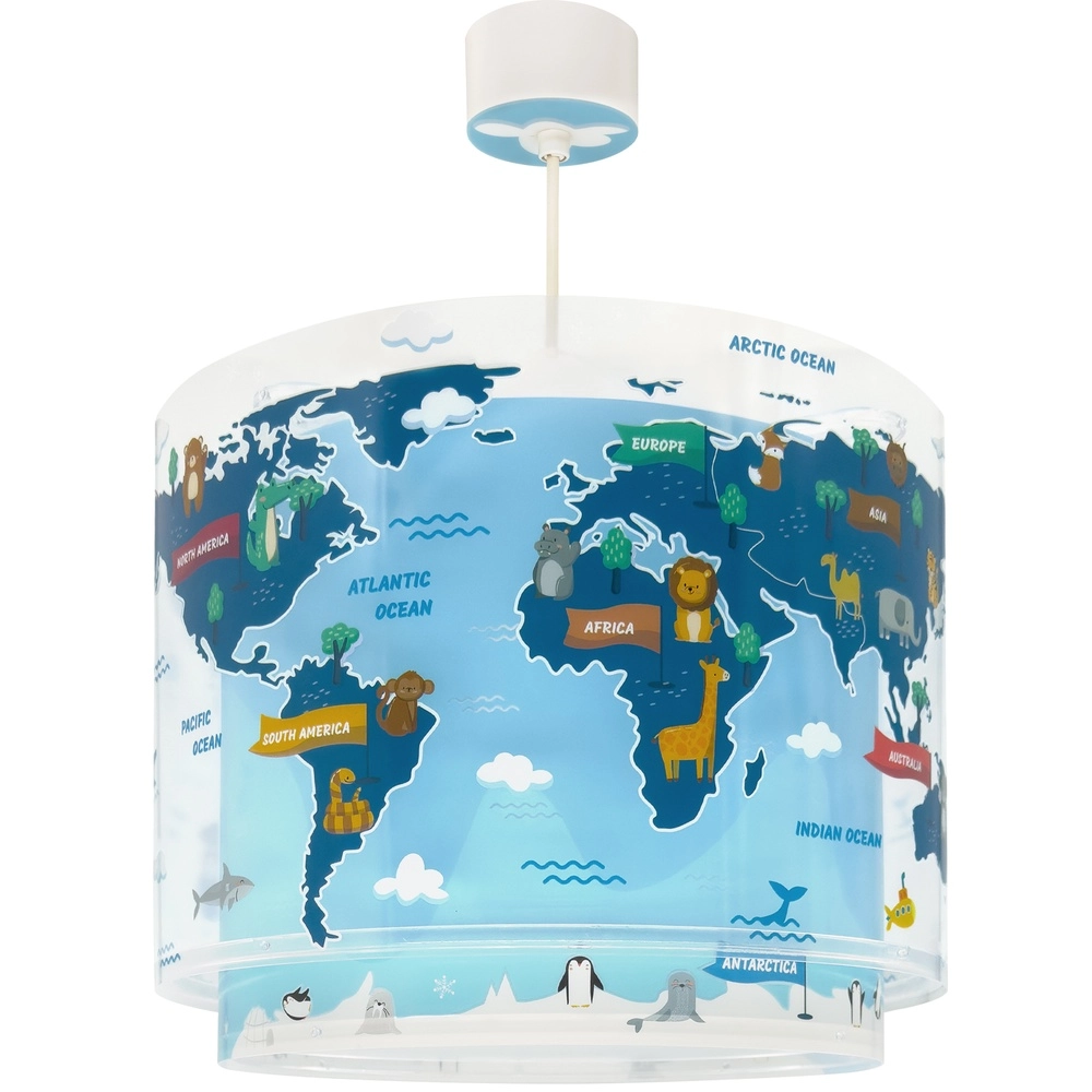 Pendelleuchte für Kinderzimmer Kids World blau
