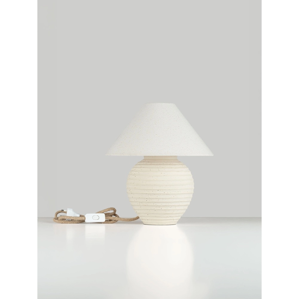Japandi-Tischlampe Silia Beige Lyora 5212017494016