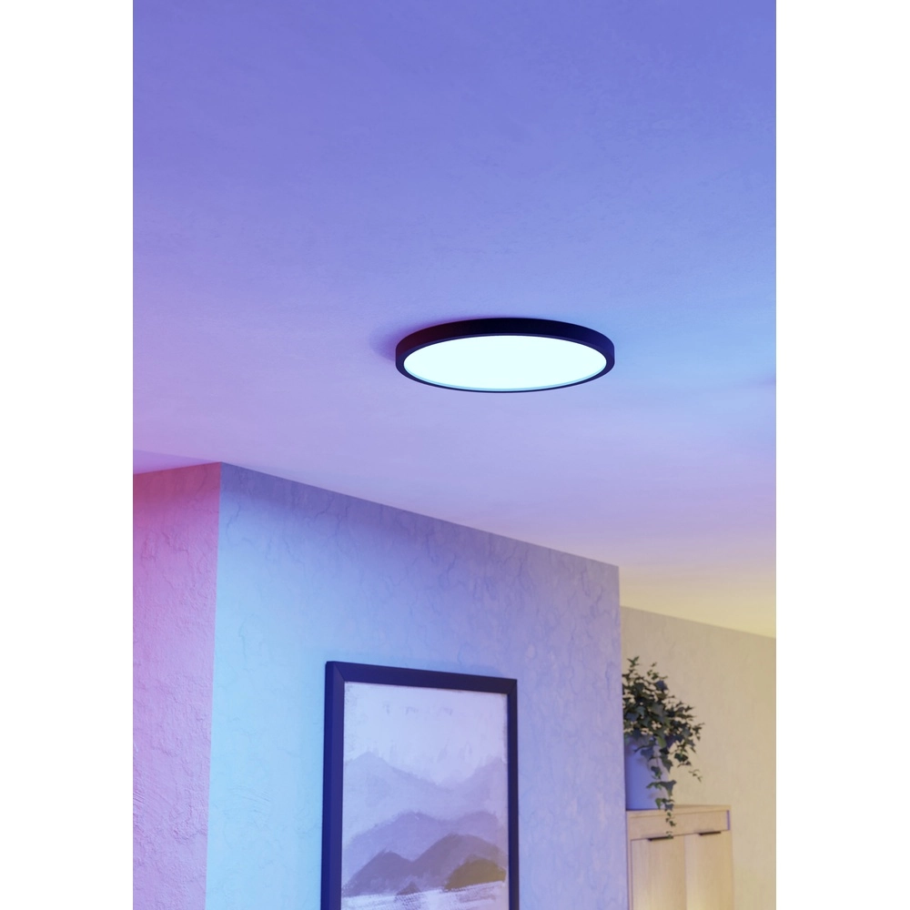 Zigbee-Deckenlampe Fueva 6-Z rund - schwarz - Ø 40 cm Eglo 9008606330508
