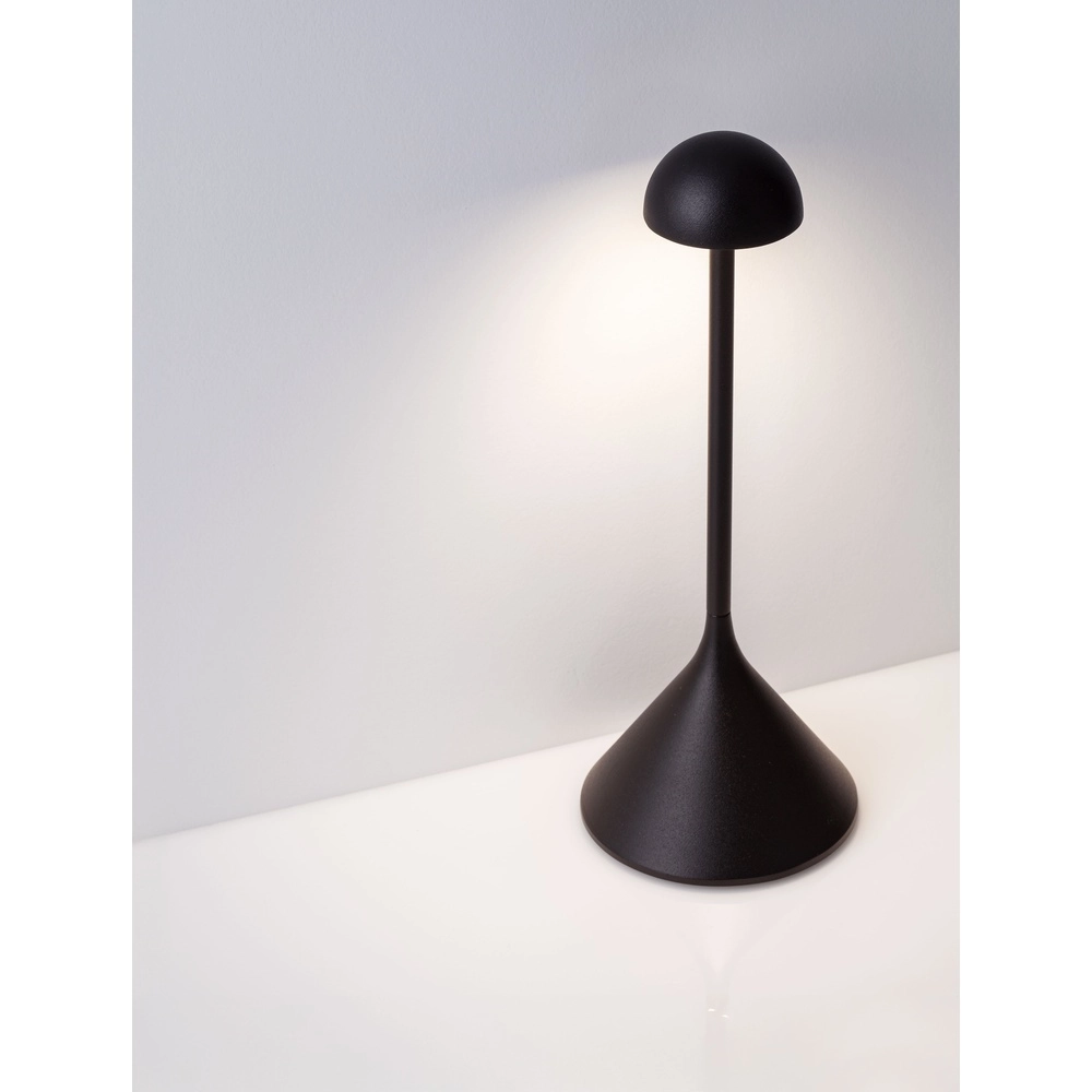 Tischlampe Dalt schwarz wiederaufladbar mit USB Lyora 5212017477026