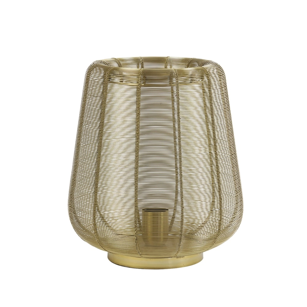 Goldene Tischlampe Adeta Ø 29cm