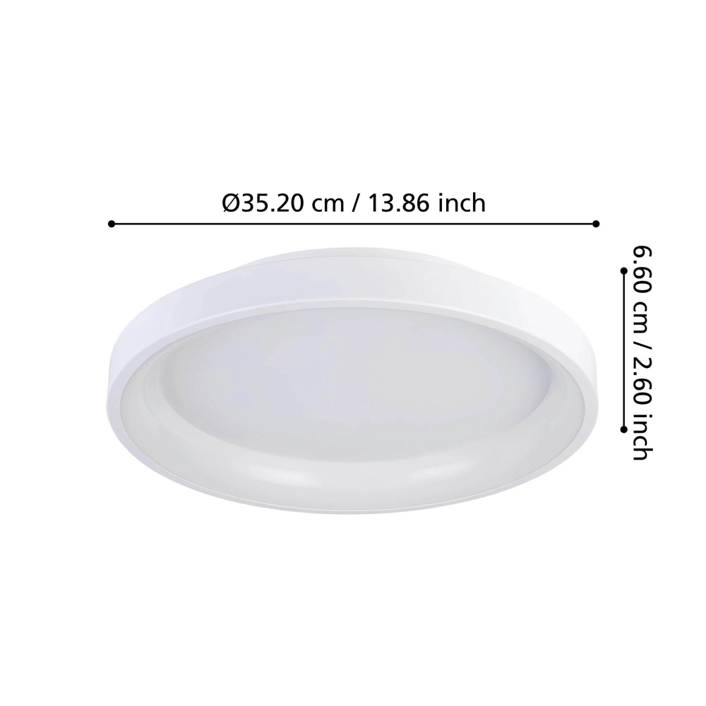 Elegante LED-Deckenlampe Loretello Ø 35cm – weiß Eglo 9008606316403