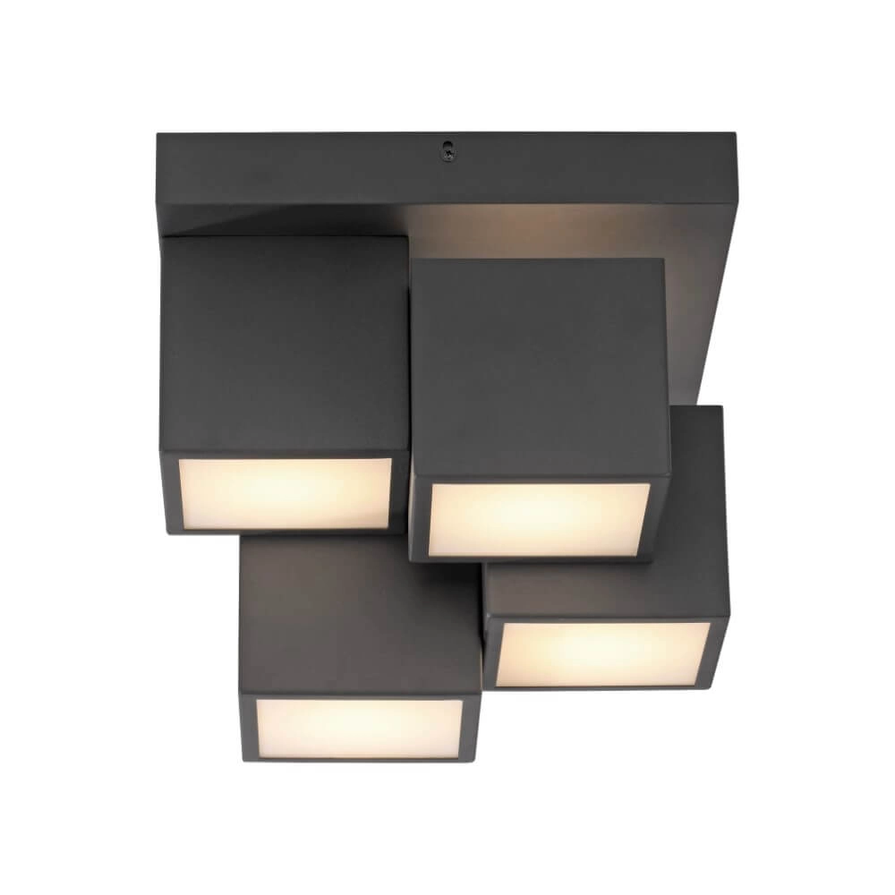 Schwarze Deckenleuchte Tetris Schwarz Just Light 4043689004538
