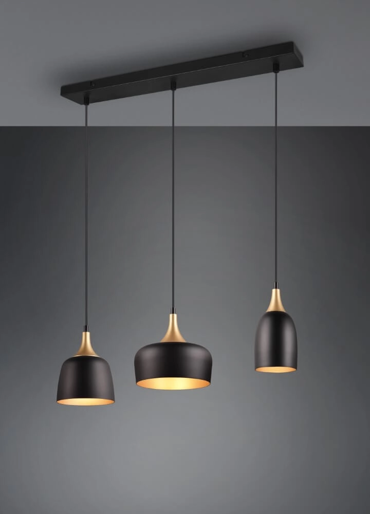 Design-Hängelampe Chiraz schwarz 3-flammig Trio 4017807566826