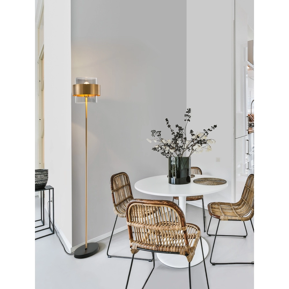 Stehlampe Sianna schwarz mit gold Lyora 5212017431059