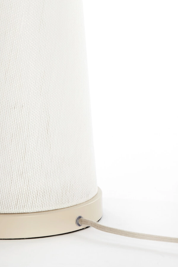 Japandi Tischleuchte Fyon Ø 20cm creme mit weiß Light & Living 8717807730666