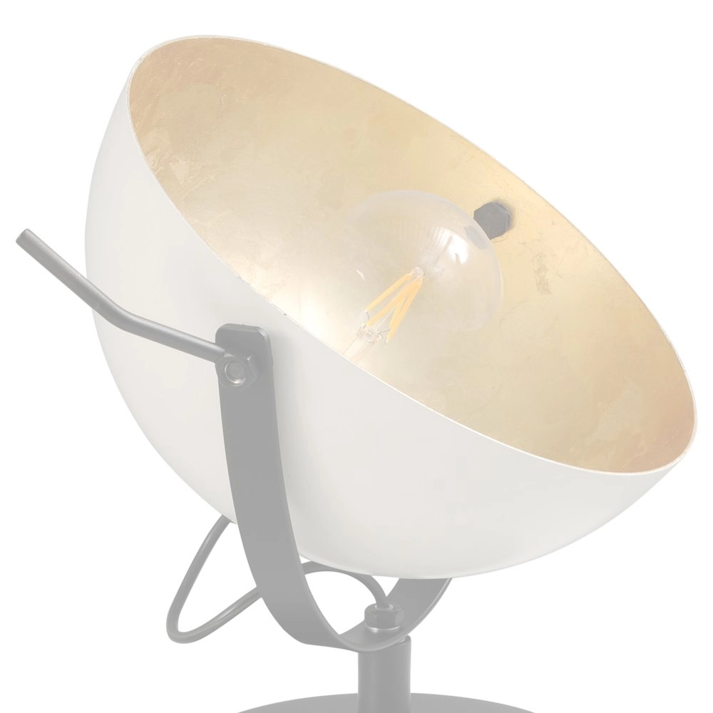 Tischlampe Industria Uplighter 30 cm weiß mit altem gold Masterlight 8718121228563
