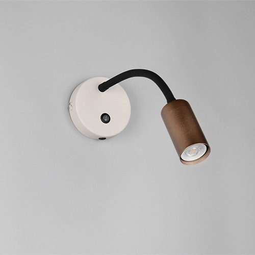Wandlicht Taryn Mocha Brown mit Schalter Trio 4017807685695