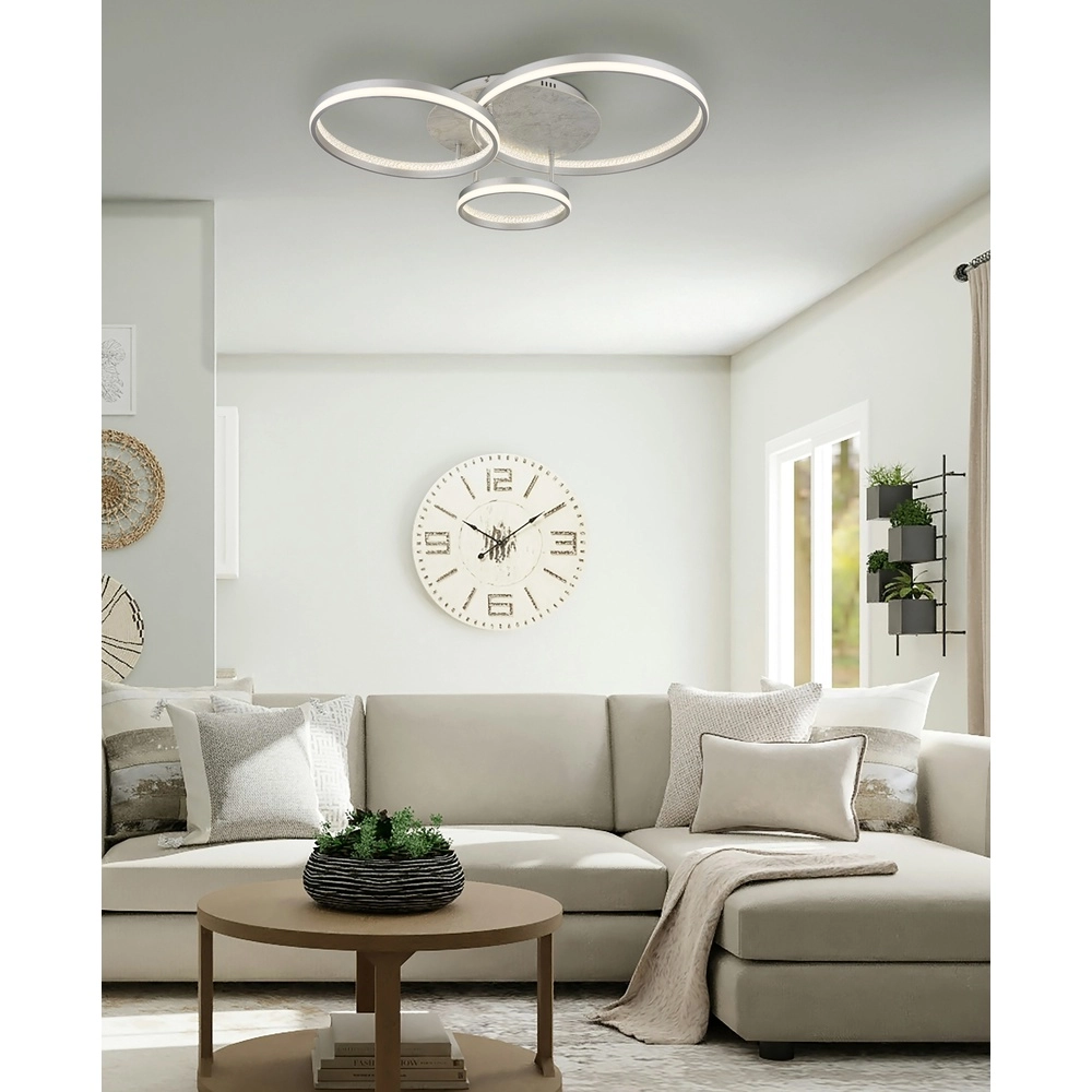 Deckenlampe Mary Silbergrau 3-Licht Globo 9007371519859