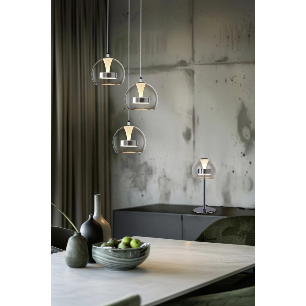 Tischlampe Flynt Chrom Trio 4017807671032