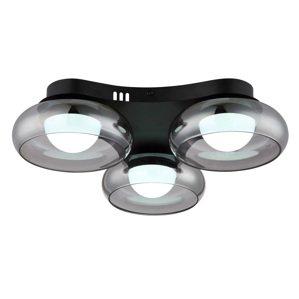 Design-Deckenlampe Carlene 3-Licht Schwarz Globo 9007371572175