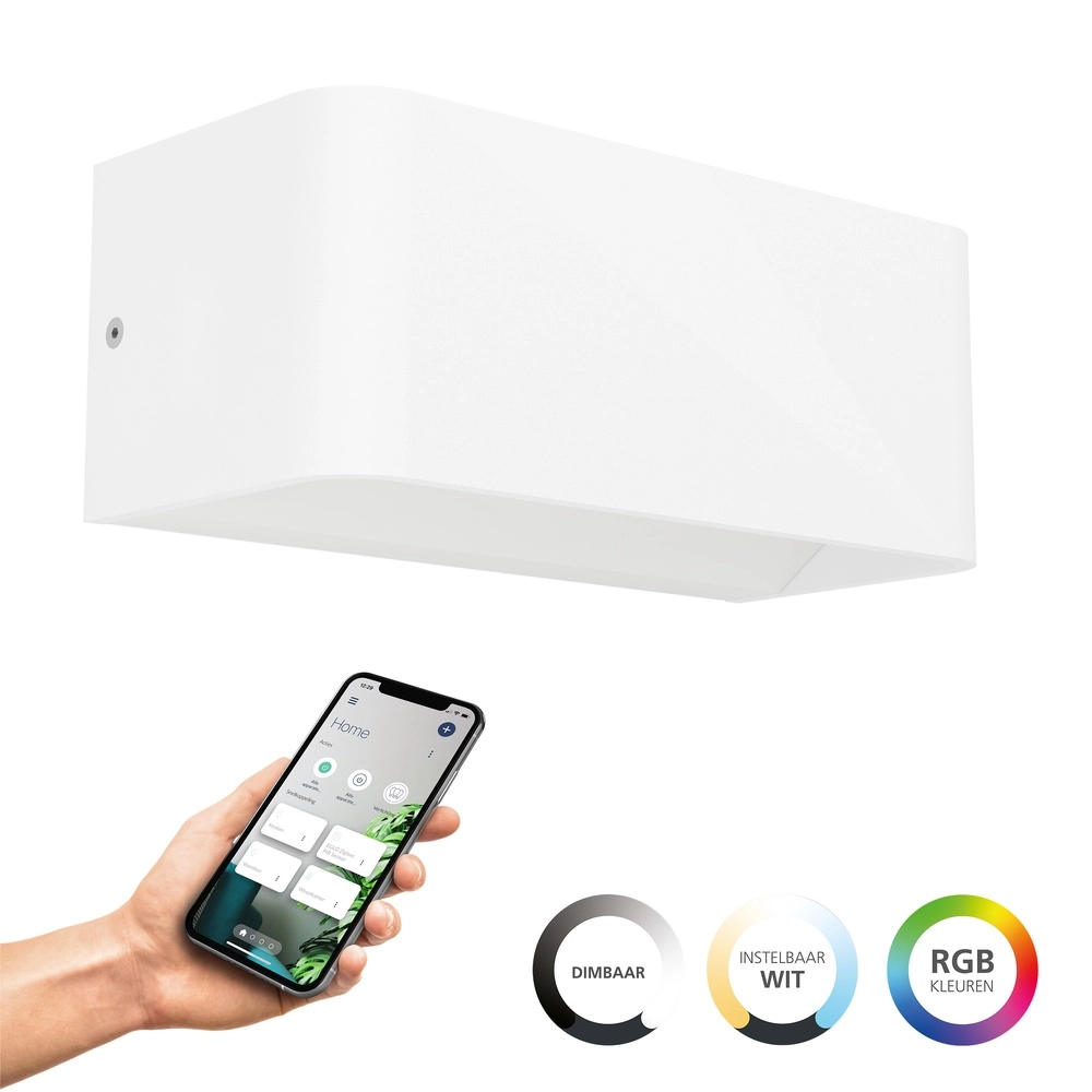Intelligente Wandlampe Sania-Z Weiß – LED – 20 cm