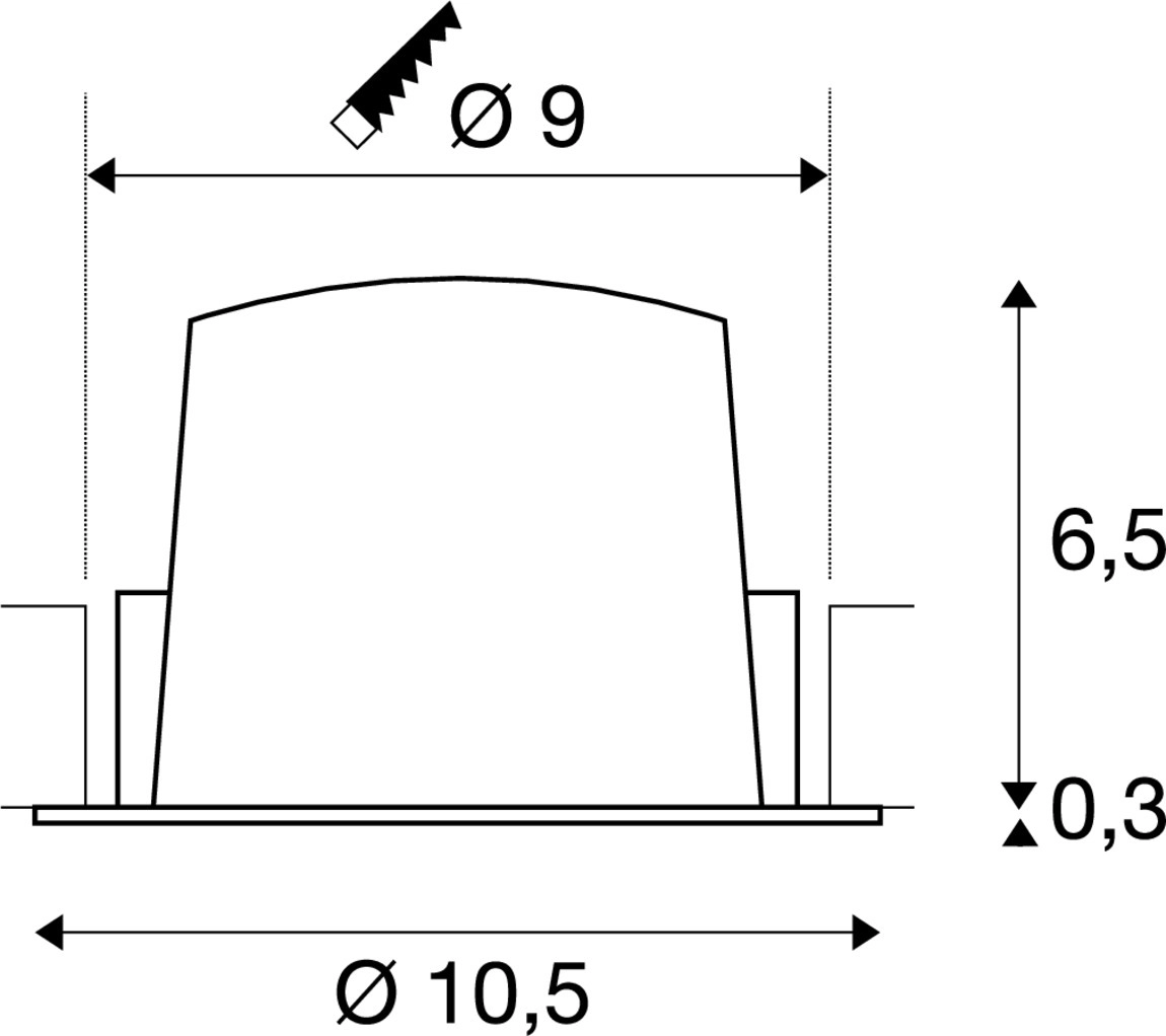 Einbau-Strahler Numinos M weiß/schwarz 2700K - 40gr SLV 4024163311472