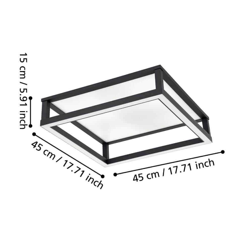 Quadratische LED-Deckenleuchte Macellara 45cm Stars of Light 9008606220892