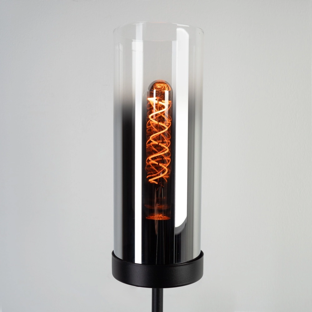 Schwarze Stehlampe Toothill mit Rauchglas Eglo 9002759440046